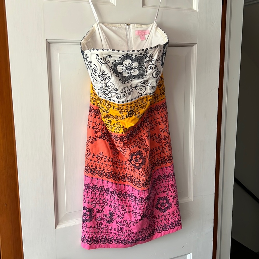 Lilly Pulitzer strapless dress EUC